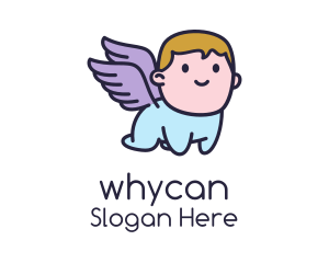 Cute Baby Angel Logo