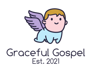 Gospel - Cute Baby Angel logo design