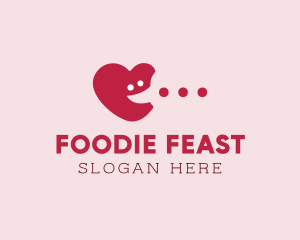 Heart Eat Chat logo design