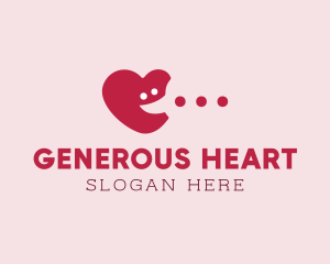 Heart Eat Chat logo design