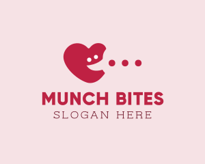 Munch - Heart Eat Chat logo design