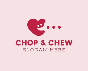 Heart - Heart Eat Chat logo design