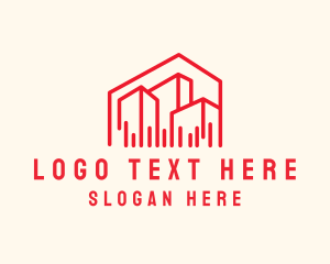 Skyscraper - Modern Building Warehouse logo design