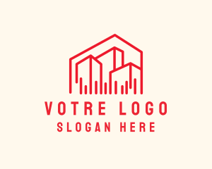 Modern Building Warehouse Logo