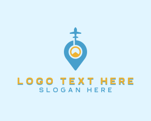 Locator - Flight Location Pin logo design