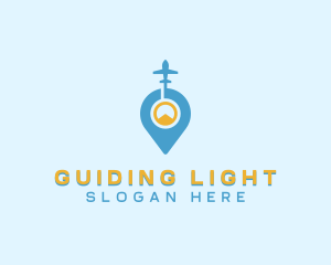 Flight Location Pin logo design