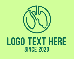 Eco Friendly - Green Leaf Lungs logo design