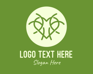 Green - Nature Tree Heart logo design