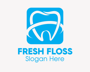 Floss - Molar Tooth Square logo design