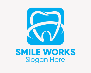 Teeth - Molar Tooth Square logo design