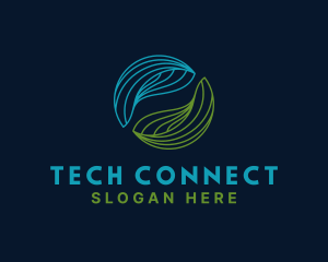 Coworking Space - Leaf Wave Company logo design