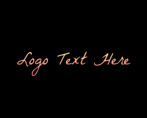Wordmark - Vintage Gradient Wordmark Text logo design