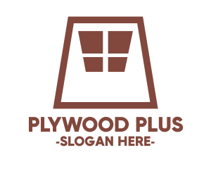 Plywood - House Property Window logo design