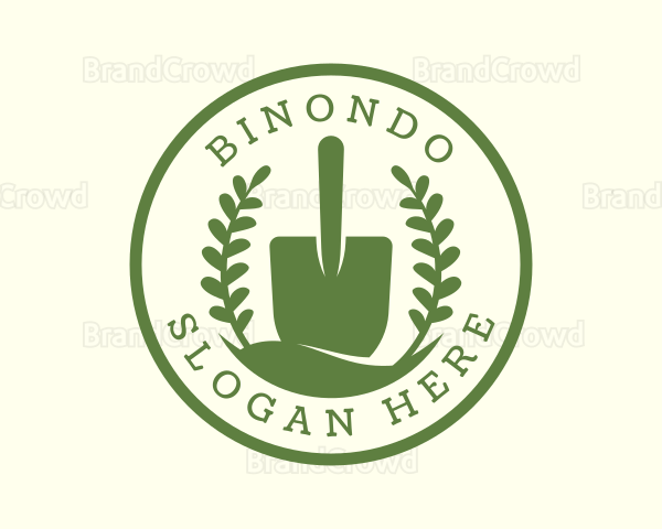 Shovel Plant Leaves Logo