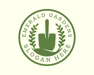 Shovel Plant Leaves logo design