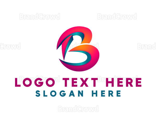 Gradient Business Letter B Logo