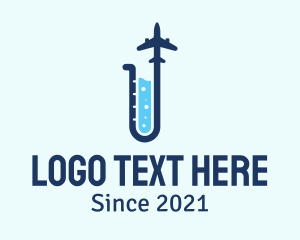 Airplane Test Tube logo design