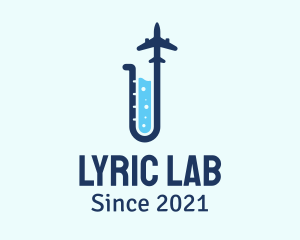 Airplane Test Tube logo design