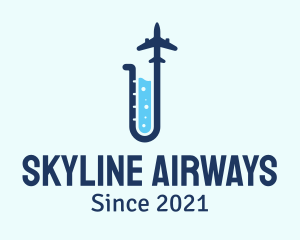 Airplane Test Tube logo design