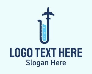 Airplane Test Tube Logo