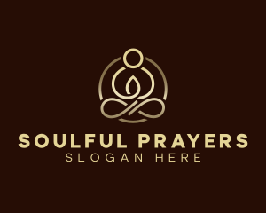 Pray - Yoga Wellness Relaxation logo design