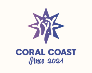 Coral - Star Coral Reef logo design