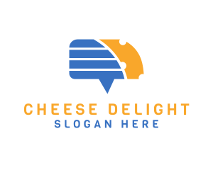 Cheese Chat Messenger logo design