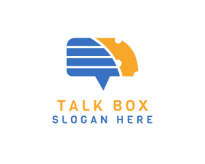 Chat Box - Cheese Chat Messenger logo design