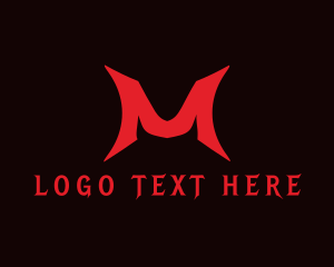 Scary - Scary Shield Letter M logo design