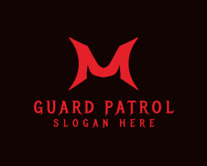 Patrol - Scary Shield Letter M logo design