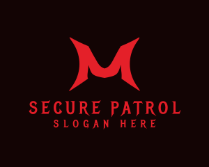 Patrol - Scary Shield Letter M logo design