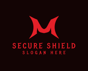 Safeguard - Scary Shield Letter M logo design