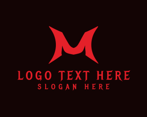 Secure - Scary Shield Letter M logo design