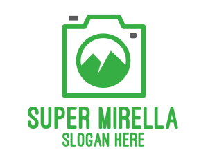 Camera Outline Mountain Logo