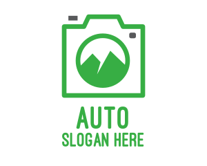 Camera Outline Mountain Logo