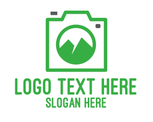 Camera Outline Mountain Logo