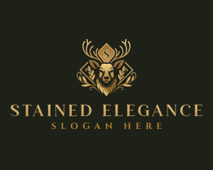 Luxury Deer Antler logo design