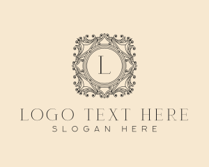 Green And Gold - Luxury Ornament Frame logo design