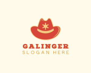 Hat - Sheriff Cowboy Hat logo design