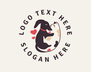 Puppy - Hound Love Cat logo design