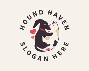 Hound Love Cat logo design