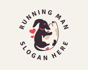 Dog - Hound Love Cat logo design