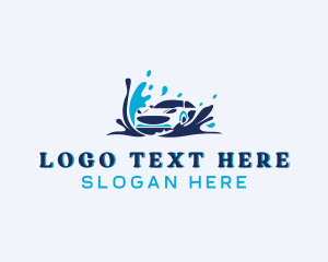 Water - Vehicle Car Cleaning logo design