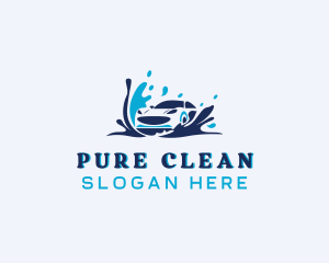 Vehicle Car Cleaning logo design