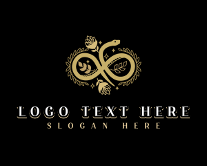 Snake - Infinity Flower Snake logo design