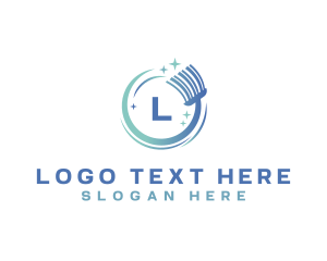 Utility - Broom Sweep Cleaning logo design