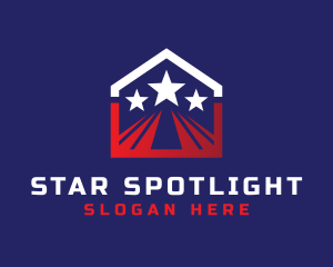 American Star House logo design