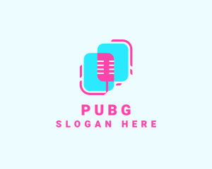 Mic Podcast Streaming logo design