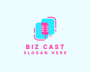 Podcast - Mic Podcast Streaming logo design