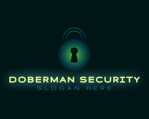 Padlock Security Technology logo design